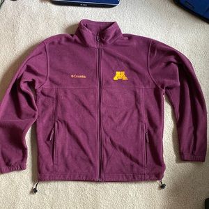 Columbia Large Maroon Full Zip Fleece Jacket